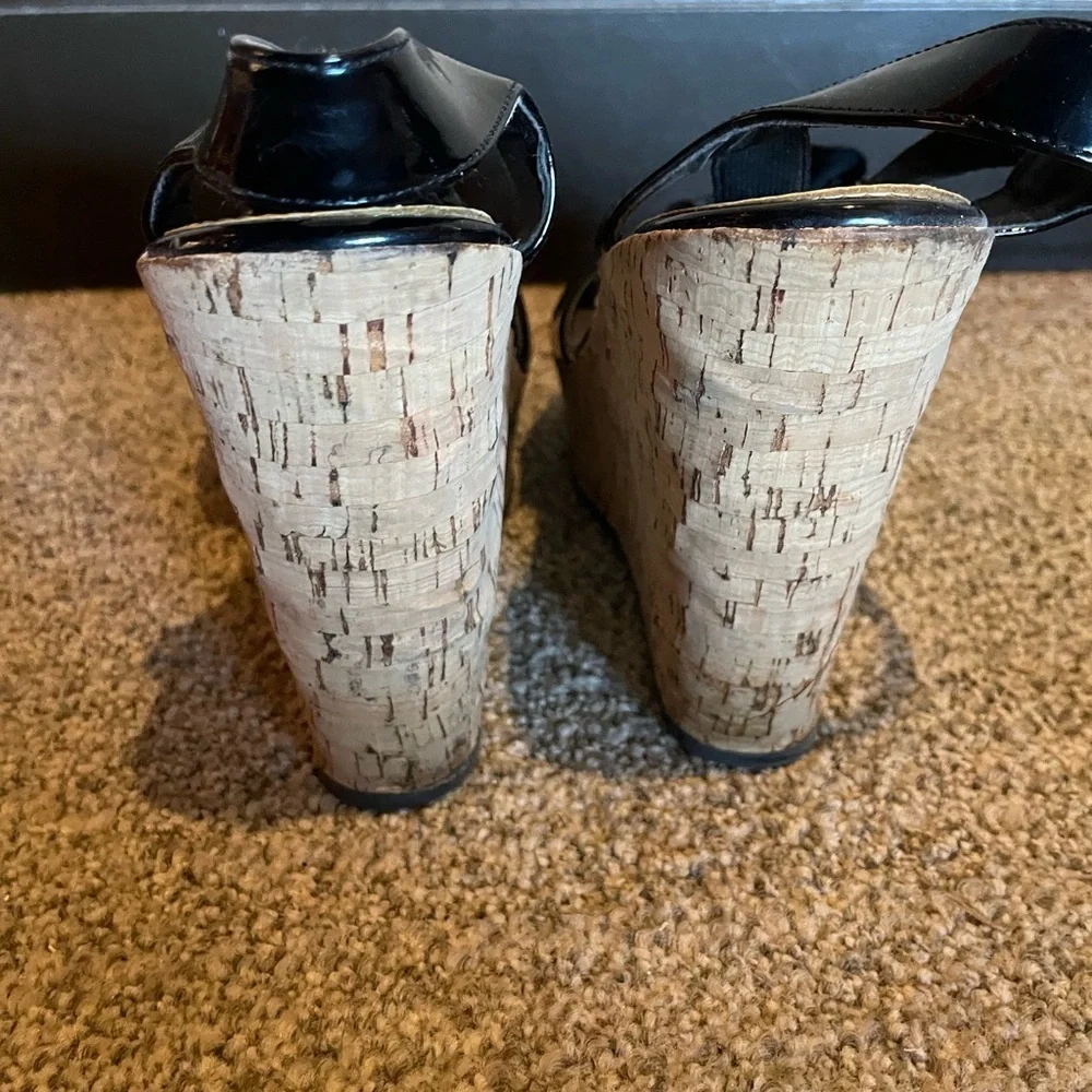 Michael Shannon strappy cork wedges